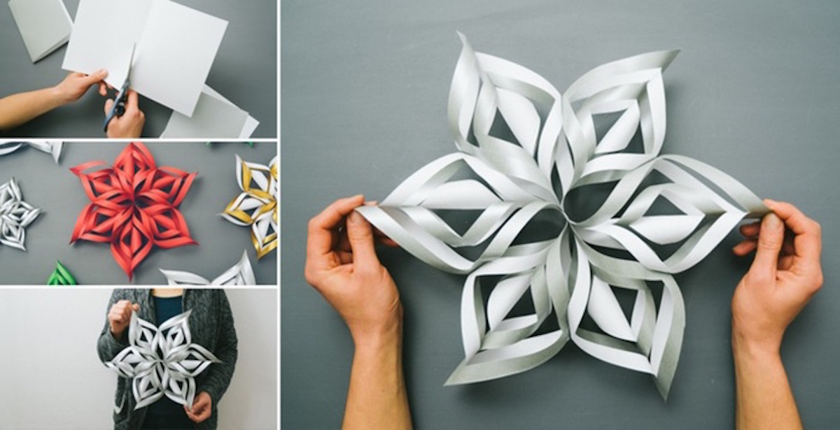 Wow, these beautiful 3D snow flakes are super easy to make! Perfect for