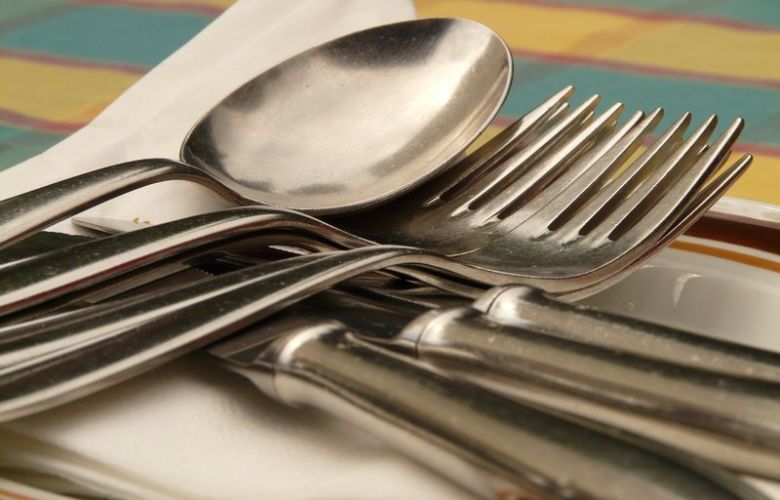 This is the right way to put cutlery in the dishwasher! We've been