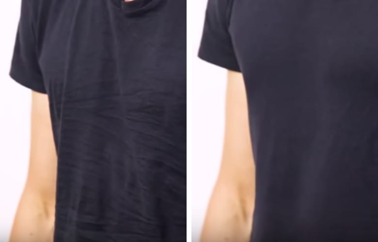 compression shirt before and after